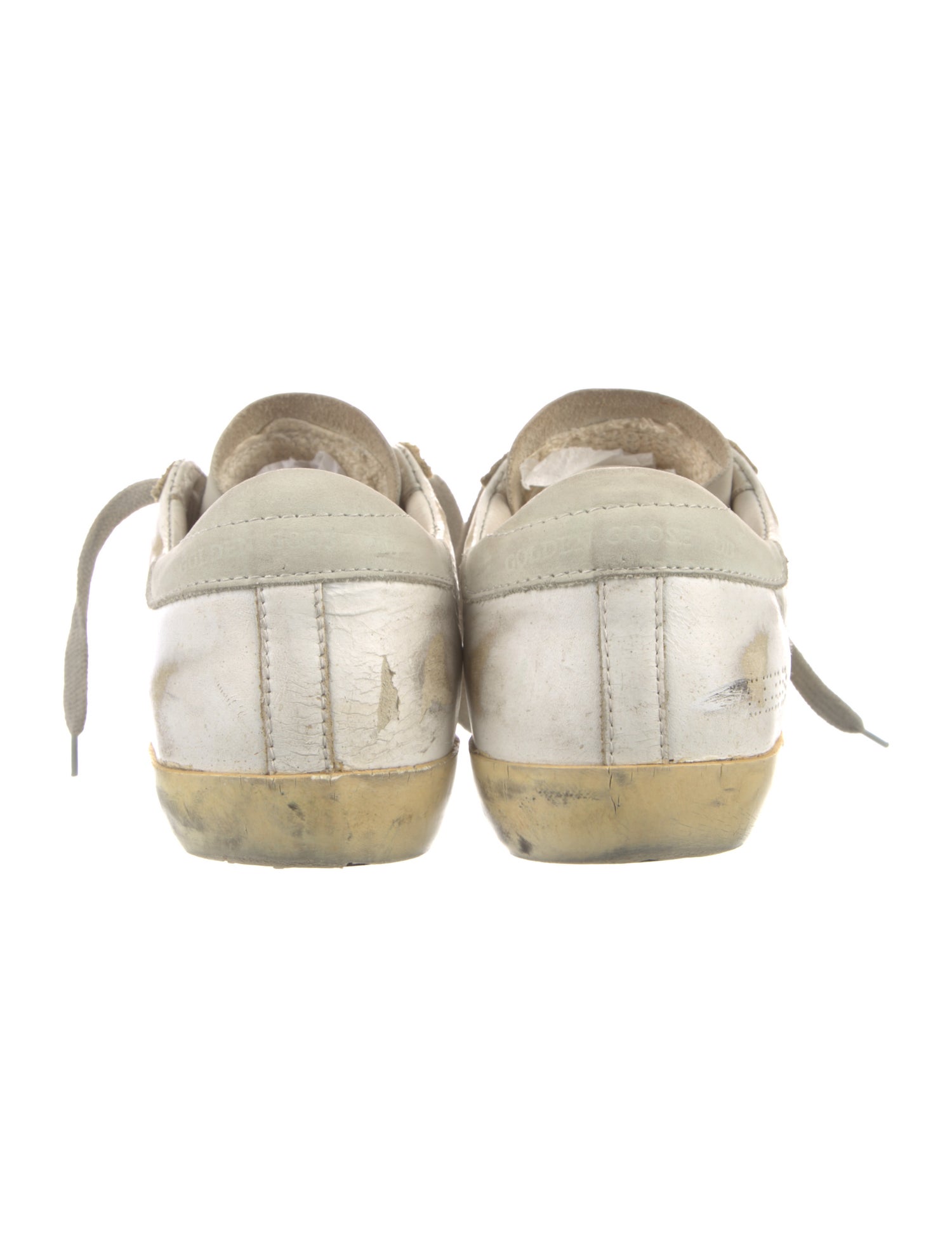 Golden Goose Leather Colorblock Pattern Sneakers